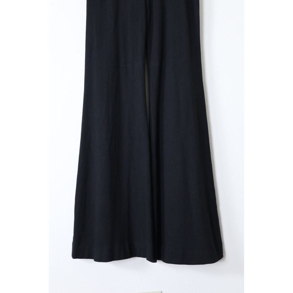 Rosetta Getty Size S Jersey Wide Flare Leg Pants Pull On Black Stretch - Picture 5 of 11